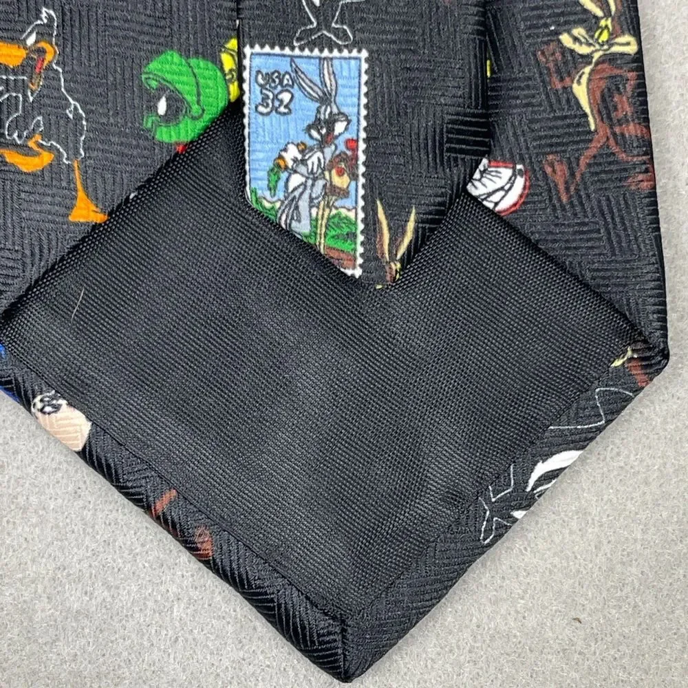 Looney Tunes Stamp Collection Silk Tie Warner Bros Bugs Bunny Vintage 1997